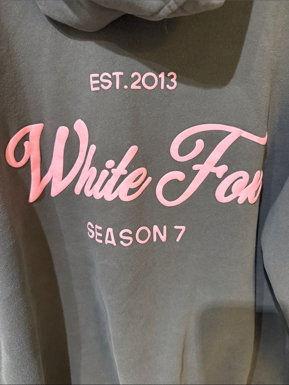 White Fox Boutique Season 7 Oversized Hoodie Shorts Lounge Set in Monument - Picture 9 of 10